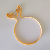 Deer Antler Handle Round Shape Clay Cutting Board Template – Ceramic Slab Cutter (29 cm)